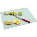 Harbour Housewares Glass Chopping Board - 40x30cm - White - Medium Dining Place Mats Cutting Mat Worktop Saver for Kitchen Cooking, Baking, Vegetable Preparation