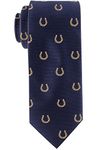 The Tie Hub Horseshoe Gold Microfiber Slim Necktie For Men