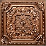 TD04 Antique Copper Faux Tin Glue up, Drop in Ceiling Tile, pack of 10 2'X2' tiles. Covers 40 sq.ft. Easy to install PVC panels, great for DIY projects - antique vintage look ceiling