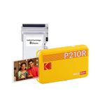 KODAK Mini 2 Retro 4PASS Portable Photo Printer (2.1x3.4) + 8 Sheets, Yellow