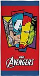 Character World Official Disney Marvel Avengers Towel | Super Soft Feel, Badge Design | Perfect The Home, Bath, Beach & Swimming Pool | One Size 140cm x 70cm