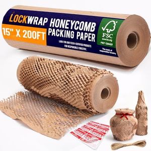 Honeycomb Packing Paper For Moving 12" x 200ft With Rope & Fragile Stickers