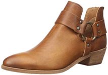 Frye Women's RAY Harness Back Zip Ankle Boot, Caramel, 4 UK