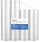 INKBIRD 4 Rolls Vacuum Sealer Bags, 11" x 25' 2 Rolls & 8" x 25' 2 Rolls Vacuum Sealer Rolls for Food Saver, Sous Vide Bags Food Storage Freezer Sealer Bag for Cooking with BPA Free