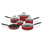 Cuisinart 55-11R 11-Piece Set Advantage Nonstick Cookware, Red