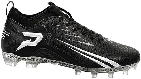 Phenom Elite Batman Football Cleats – Quantum Speed | Black Dark Knight Edition | Lightweight Speed Performance Cleats for Men’s & Kids (US Footwear Size System, Adult, Men, Numeric, Medium, 13)