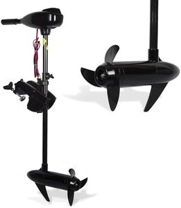 26 LBS Thrust 8 Speed Electric Outboard Trolling Motor for Fishing Boats Saltwater Transom Mounted with Adjustable Handle, 12V 28" Shaft