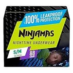 Pampers Ninjamas Nighttime Bedwetting Underwear Boys - Size S/M (38-70 lbs), 88 Count (Packaging & Prints May Vary)