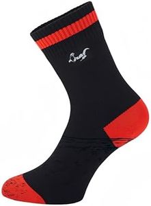 OTTERSHELL Wasserdichte, atmungsaktive Socken Geeignet für Outdoor-Aktivitäten wie Laufen, Radfahren, Bergwandern und Wandern (DE/NL/SE/PL, Numerisch, 43, 46, Black - Red)