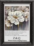 Z&Q Ornate Shabby Chic Black Frame A2-42 × 59.4 cm Vintage Design Photo Poster Display Wall Hanging For Print Picture With Clear Perspex MDF backboard
