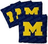 YouTheFan Officially-Licensed NCAA Michigan Wolverines Set of 4 Cornhole Bags - All Weather Regulation 6” x 6” Size - 16oz Weight - Designed in USA