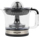 Salter Electric Fruit Juicer – Fresh Citrus Juice Extractor, For Baking & Cocktails, 600ml Measuring Jug, BPA Free, Includes 2 Juicing Cones, Smooth or Bits, Adjustable Filter & Pulp Control, EK5025