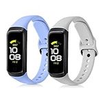 kwmobile Straps Compatible with Samsung Galaxy Fit (SM-R370) Straps - 2x Replacement Silicone Watch Bands