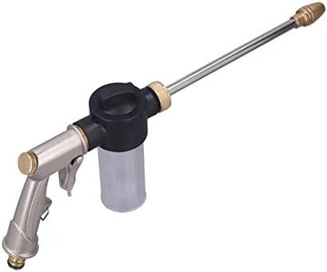 MXGZ Herramienta de limpieza por pulverización para manguera de jardín, pistola de agua rotativa de alta presión duradera de 100ml con depósito de tubo de limpieza de suelo de 1/2