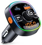 EOIWUY Bluetooth Car Adapter, PD 36W & QC3.0 18W FM Bluetooth 5.3 Transmitter Car Charger, Hands-Free Calling & 7-Color Backlit, Wireless Car Radio Bluetooth Receiver Support TF Card & Voice Assistant