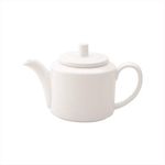 Mirakii White 400ml 1 Piece Porcelain Ceramic Kettle or Tea, Coffee and Milk Pot with Locking Lid and Handle, Without Strainer