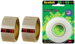 Scotch 3M Magic Tape Roll Packing Tape cm 5.08 cm (2") x50m Clear (Pack of 2)