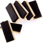 6 Pack Chalkboard Erasers Premium Wool Felt Eraser Dustless Wood Chalk Eraser Blackboard Eraser Cleaner for Teachers and Kids