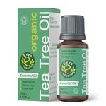 100% Natural Organic Tea Tree Essential Oil 15ML Therapeutic Grade Skin, Hair, Face, Nails,Bath, Diffuser Undiluted & Cruelty Free