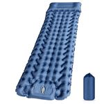 Camping Sleeping Pad, 3.9 inch Extra Thick Camping Mattress Waterproof Self Inflating Air Mattress with Carry Bag Built-in Foot Pump and Pillow for Backpacking, Hiking, Traveling(Blue)