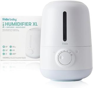 Frida Baby 3-in-1 XL Top Fill Humidifier for Nursery, 6L Tank Cool Mist Humidifier for Large Rooms + Diffuser, Nightlight, Auto Shut-Off, Quiet, Carry Handle, Night Light, Essential Oil Diffuser