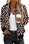 Zeagoo Women Faux Leather Jackets S