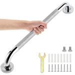 sunzone Bathroom Grab Bars Handle, 24-inch Anti Slip Grab Bars, Chrome SUS 304 Stainless Steel Bathroom Shower Handles,Safety Hand Rail Support, Grab Bars for Senior Handicap Elderly Injury