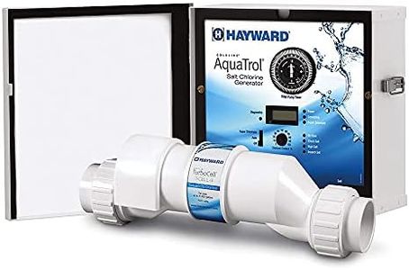 Hayward W3AQ-TROL-RJ AquaTrol Salt Chlorination System for Above-Ground Pools up to 18,000 Gallons with Return Jet Fittings, Straight Blade Line Cord and Outlet