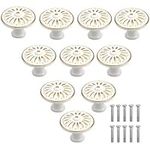 AvoDovA 10PCS Kitchen Cabinet Knobs Drawer Pulls Ideal Door Knobs Set,White Drawer Handles Furniture Knobs Set Pull Handles for Kitchen Cabinet Cupboard Drawer Furniture Decoration