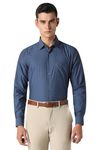 Van Heusen Men's Solid Slim Fit Formal Shirt (VHSFRSLBJ74217_Navy 42)