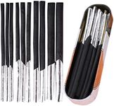 Willow Vine Charcoal Stick Soft Artist Charcoal Medium for Drawing Sketching Shading Art Supplier Gift, 4 Sizes, Pack of 10 in Metal Pencil Case