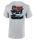 Trenz Shirt Company Ford Mustang Shelby T-Shirt Various Shelby Models Classic Antique Garage Enthusiast Racing Race Hotrod Performance, Sports Gray, Medium