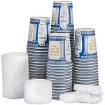 Amazing Goods [50 Pack] 10 oz NEW YORK Paper Coffee Cups, Disposable Paper Coffee Cup with Lids, Hot/Cold Beverage