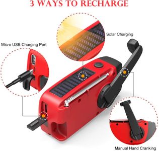 SOLARBABY Emergency Weather Radio – Portable Hand Crank AM/FM NOAA Alert