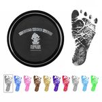 Baby Hand and Footprint Kit by Forever Fun Times | Get Hundreds of Detailed Prints with One Baby Safe Ink Pad | Easy to Clean, and Works with Any Paper or Card | Clean and Safe (Big, Black)