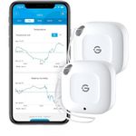 GoveeLife Bluetooth Hygrometer Thermometer, Wireless Thermometer, Mini Humidity Sensor with Notification Alert, Data Storage and Export, 262 Feet Connecting Range, 2 Pack