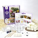 iCraft DIY Aroma Candle Making Craft Kit for Kids & Adults | Soy Wax & Cotton Wicks | 6 Glass Jars & 3 Natural Fragrances | Beginner-Friendly Craft Set | Handmade Candles for Girls Age 9+
