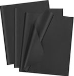 Artdly 100 Sheets Black Tissue Pape