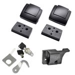 Tour Pack Trunk Lock & Keys, Tour Pack Pak Latches with Spacers and Lid Catch Fits for Harley Touring Classic Electra Glide Road Glide Road King CVO 1993-2013 2012 (Black)