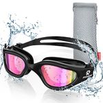 RIOROO Swim Goggles,Polarized Swimming Goggles for Men Women Adults Youth Anti Fog/No Leak/Clear Wide Vision/UV Protection