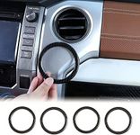 4PCS Console Side Air Conditioning Air Outlet Ring Trim Fit Toyot@a Tundra 2014-2021 Air Conditioning Vent Accents Frame Vent Ring Outer Cover Air Conditioning Outlet Trim ABS Interior Accessories