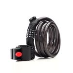 Bike Lock Combination Lock 4 Digit |1.2M X 12mm| Heavy Duty Bike Locks High Security with Fixing Bracket - Anti Theft Bicycle Lock for Motorcycle Fence Gate Shed Trailer - Weather Resistant