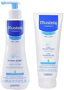 Mustela 2 in 1 Cleansing Gel, 200ml + Mustela Hydra Bebe Body Lotion, 300ml