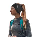 ROCKBROS Fleece Ear Warmer Muffs Headband for Men Women Cold Weather Running Cycling Skiing Ear Covers, Men; Black, One Size