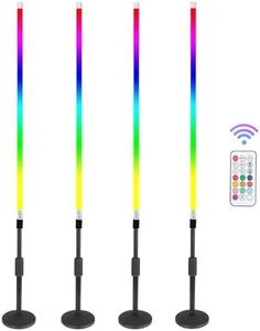 ZDMDRGB 4Pack RGB led Tube Light bar Handheld Portable Rechargeable Battery T8 4ft neon Tube Light Video Wand Stick Stand for DJ Dance Party Events Stage Lights