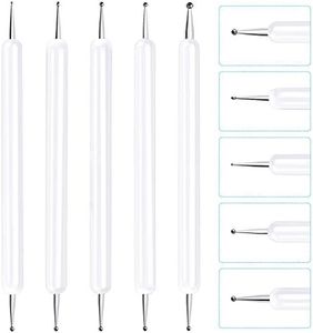 Embossing Stylus, Cridoz 5Pcs Tracing Stylus Dotting Tools Set for Nail Art, Scoring, Carbon Transfer Paper, Rock Painting, Wood, Canvas