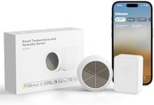 Meross Smart Temperature Humidity Sensor, WiFi Room Thermometer Hygrometer, with Solar Battery/Alert/Data Storage, for Home Automation, Works with HomeKit Alexa Google Home SmartThings, Hub Included