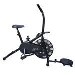 FIRST CHOICE FC-110T Upright Air Bike Exercise Cycle with Stationary or Dual Moving Arms for Home Gym Cardio Full Body Weight Loss Workout (Moving Handle + Twister) (Warranty 1 Year)