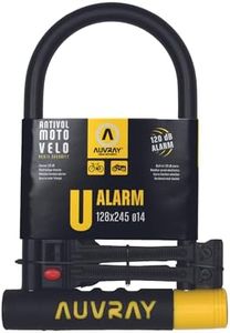 AUVRAY - Antivol vélo avec alarme - U ALARME 128X245 D.14-3 CLES - Résistance exceptionnelle - Coque de protection en plastique - Alarme intégrée de 120 dB - Haute sécurité