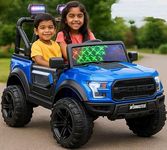 Wishmaster 4x4 Electric Ride-On Jeep for Kids | 12V Battery Operated Car with Remote Control, Music, LED Lights & Suspension | Off-Road SUV Jeep Toy for Boys & Girls (2–8 Years, Blue)